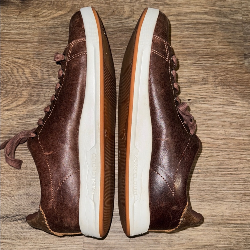 KURU Roam classic court sneaker in brown leather, size - 10.5 M - Picture 4 of 8